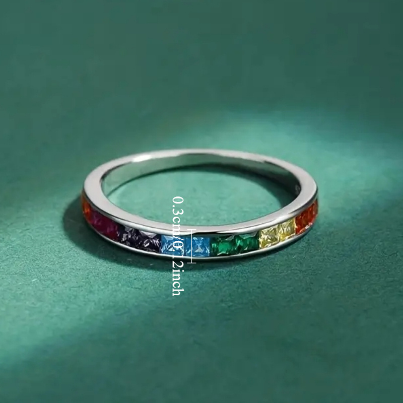 Stackable Zirconia Birthstone Rings for Women